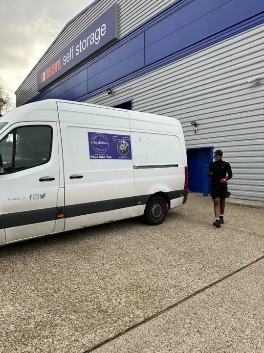 Storage solutions — removals van at Safestore Removals van parked outside a Safestore self-storage facility for professional storage solutions in Birmingham and the Midlands